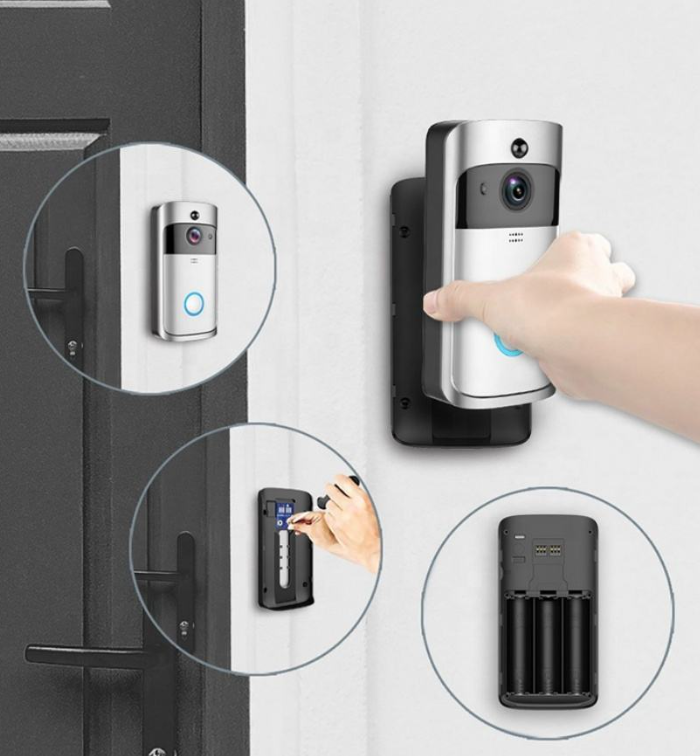 Glomarket Tuya Smart WiFi Wireless Doorbell Camera Security System Real-Time 1080P Video Two-Way Talk Modern Design APP Control