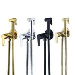 Brass black toilet seat bidet faucet