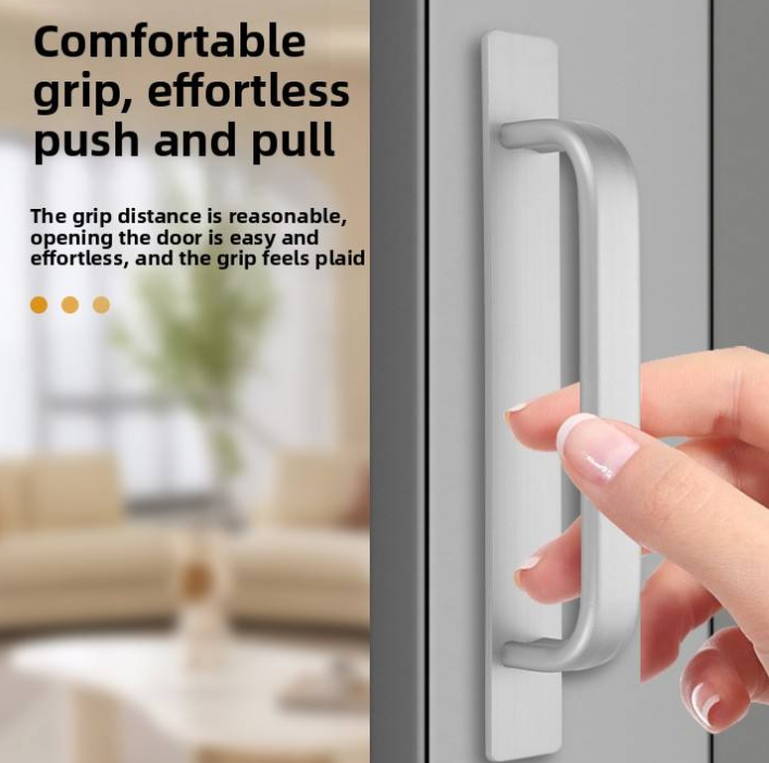 No-Drill Self-Adhesive Aluminum Alloy Door & Window Handle for Wooden Sliding Glass Doors-American Style Made in China