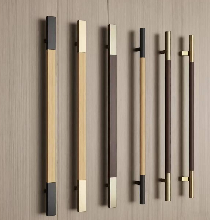 Glass Door Handle Solid Wood Sliding Thickened Stainless Steel Modern Minimalist Black Private Rooms & Shops Window Handles