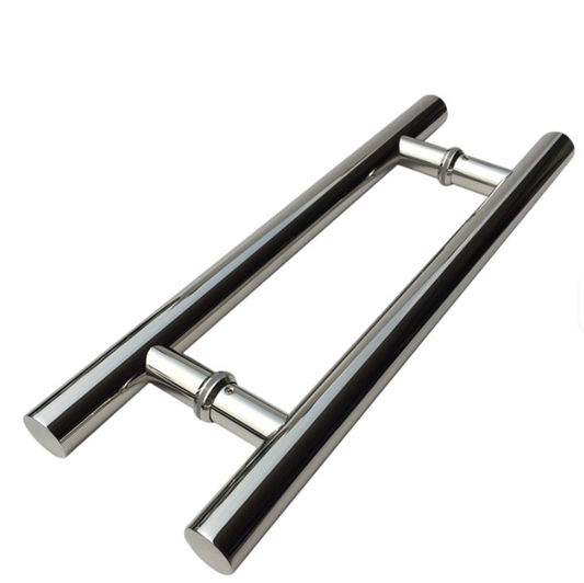 ZD China Supplier High Polishing 304 Stainless Steel H-Type Shower Interior Pull Glass Door Handle for Hotels