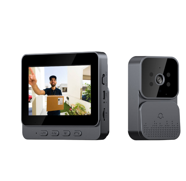4.3 Inch Screen Smart Wireless Video Doorbell, HD Night Vision Intercom System for Home Security